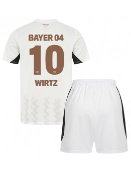 Bayer Leverkusen Florian Wirtz #10 Replika Borta Kläder Barn 2024-25 Kortärmad (+ byxor)